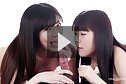 Araki Mai and Yurikawa Sara lick cock together and cum swap